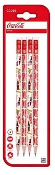 Ołówki z emblematami Coca-Cola 4 sztuki