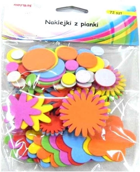NAKLEJKI Z PIANKI 72SZT KWIATKI 4