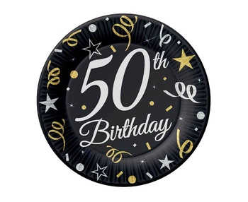 Talerzyki papierowe B&C 50, 18 cm/ 6 szt.