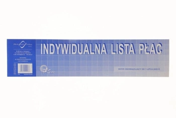 Indywidualna Lista Płac 1/3 A3