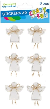 Ozdoba dekoracyjna filcowa samoprzylepna Aniołki 6szt. Boże Narodzenie CRAFT WITH FUN 545821