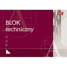 Unipap Blok techniczny A3- białe kartki, 190g