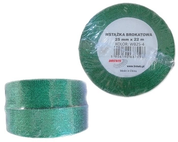 Wstążka brokatowa 25mm WB25-4 zielona