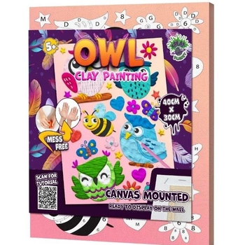 OBRAZ DO WYKLEJANIA PLASTELINĄ - SOWA