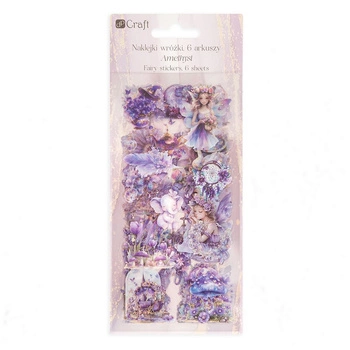 NAKLEJKI PET WRÓŻKI 6 ARKUSZY - AMETHYST