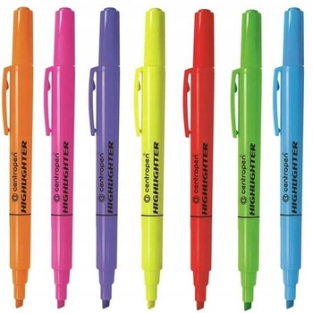 Cienki zakreślacz Centropen 'Highlighter 8722' ŻÓŁTY