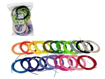 zestaw 20 wkładów do długopisów 3D, rolki po 5m.długości, mix kolorów .; PVC