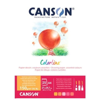 Blok Colorline A4 150g 25A - Ogień (kolory: 5,8,10,11,14)