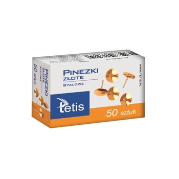 Pinezki złote 50szt. Tetis