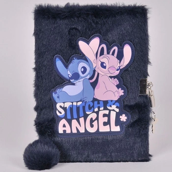 Pluszowy pamiętnik granatowy Stitch i Angel Paso DS25CC-3676