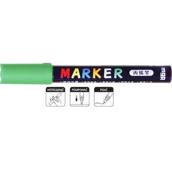 Marker akrylowy 1-2 mm, zielony, MG