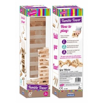 GRA WIEŻA DREWNO 8X29X8 @