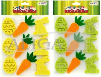 Wielkanocne naklejki NKW-8581 do dekoracji, mix wzorów. Op. zawiera 9