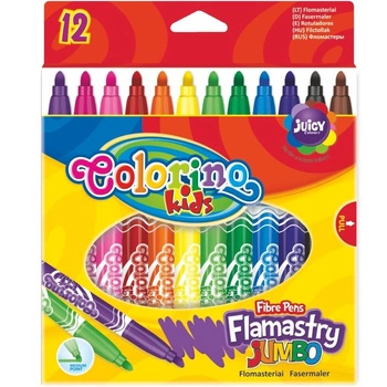 Flamastry Jumbo 12 kolorów Colorino