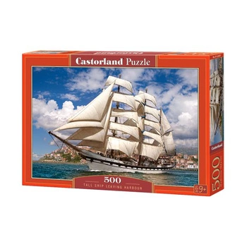 Castorland Puzzle 500 el. B-52851 TALL SHIP LEAVING HARBOUR