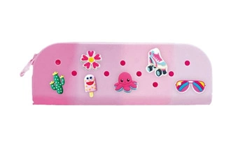 Piórnik z wpinkami różowy