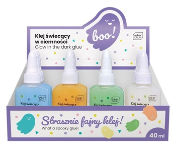 Klej świec w ciemn do dekor 40ml BOO 12s