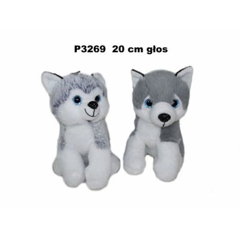 PIES HUSKI 2 ASST GLOS 20CM 163882
