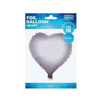 BALON FOLIOWY SERCE 18 SREBRNY