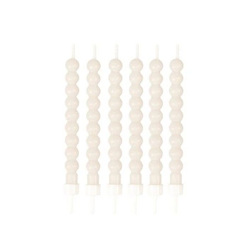 Świeczki perły - dekoracja ciasta (6 szt.)