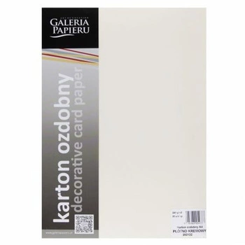 Karton ozdobny Płółtno kremowy 20 szt./op. 240 g/m2
