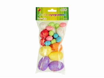 Jajka styropianowe WPJ-7477 brokatowe.