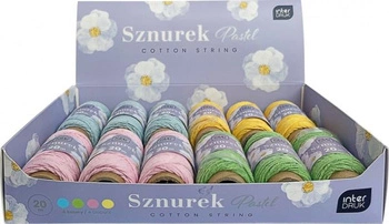 Sznurek na szpulce 20m Pastel mix