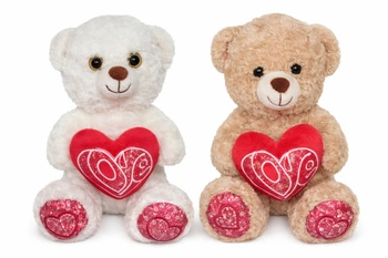 Miś z sercem 'Love' Walentynki 25cm  (mix 2 kolory)