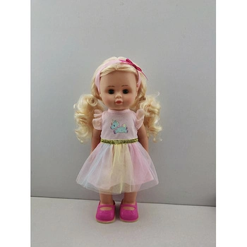 Lalka Julka chodząca różowa Anek