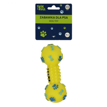 Zabawka dla psa Kość z dźwiękiem 14cm żółta TRIK&ROLL 560868