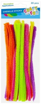 Ozdoba dekoracyjna Druciki powlekane neon 30 szt. mix kolorów CRAFT WITH FUN 567266