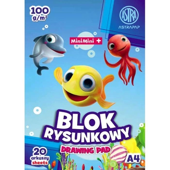 Blok rysunkowy ASTRAPAP A4 100g 20 ark 'Puppy&Unicorn&Mini'