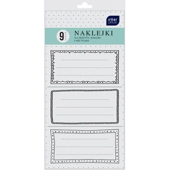 NAKLEJKI NA ZESZYTY RAMKI 9 SZTUK
