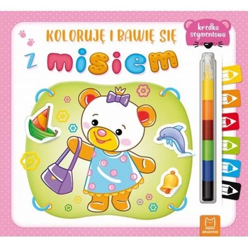 KSIĄŻECZKA Z NAKLEJKAMI koloruję i BAWIĘ SIĘ Z misiem