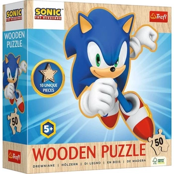 Puzzle drewniane 50 Radosny Sonic TREFL