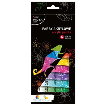 Farby akrylowe 12X12ml Kidea