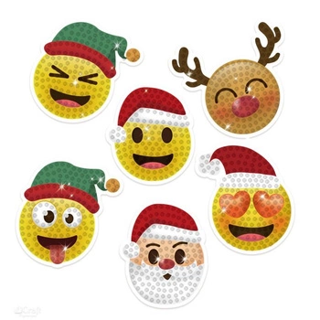 HAFT DIAMENTOWY - NAKLEJKI ŚWIĄTECZNE EMOTIKONY