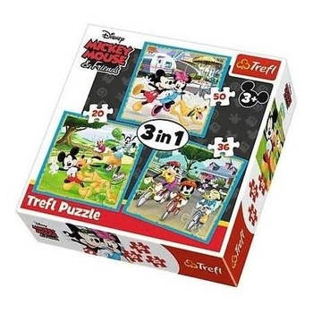 Trefl Puzzle 3w1 Myszka Mickey z przyjaciółmi