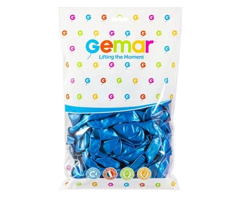 Balony GM90 metalizowane 10' 26cm - granatowe 054/ 100 szt.