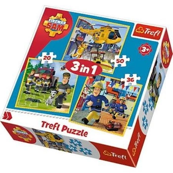 Trefl Puzzle 3w1 Strażak Sam