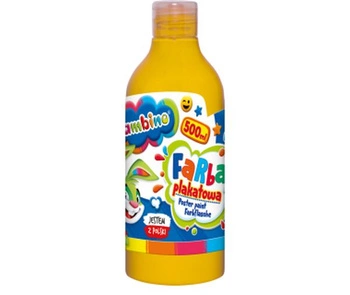 FARBA PLAKATOWA W BUTELCE 500ML ŻÓŁTA Bambino