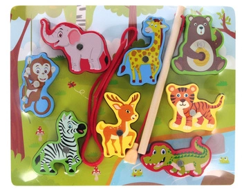 Drewniana edukacyjna układanka MEGA CREATIVE Zoo