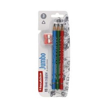 OŁÓWKI JUMBO Z TEMPERÓWKĄ HB 3SZTUKI
