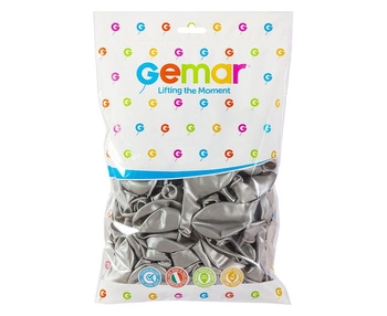Balon GM110 metal 12' - 'srebrny' / 100 szt.