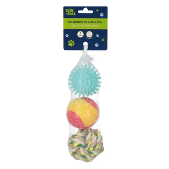 Piłka dla psa kolorowa 3szt TRIK&ROLL 560666
