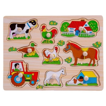 Układanka Drewniana Farma Smily