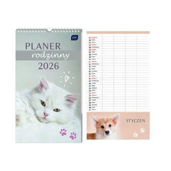 Kalendarz plan.rodzin.25x43 Zwierzaki 26