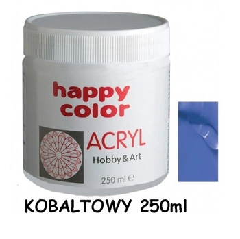 Farba akrylowa 250 ml, kobaltowy Happy Color