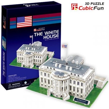 Puzzle 3D 64 el.  Biały Dom Cubic Fun
