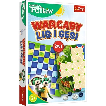 Gra 2w1. Warcaby, Lis i Gęsi Trefl